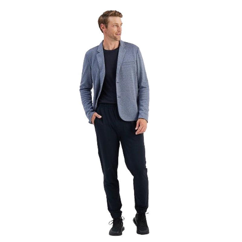 RIGHT OF WAY Men's Brody Knit Blazer Jacket Large Heather Blue NWOT