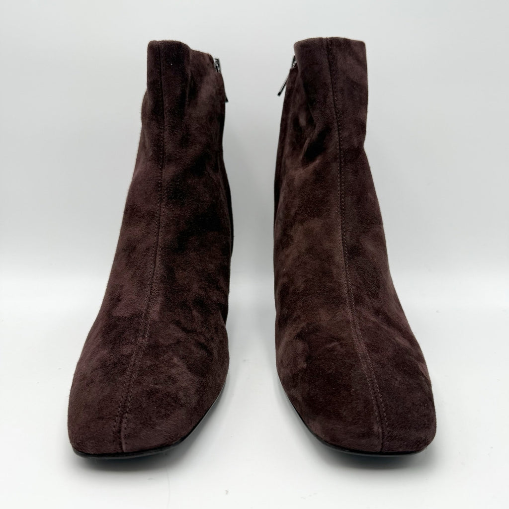 Sam Edelman Womens Paige Ankle Boots Size 11 M Dark Brown Suede NWOB