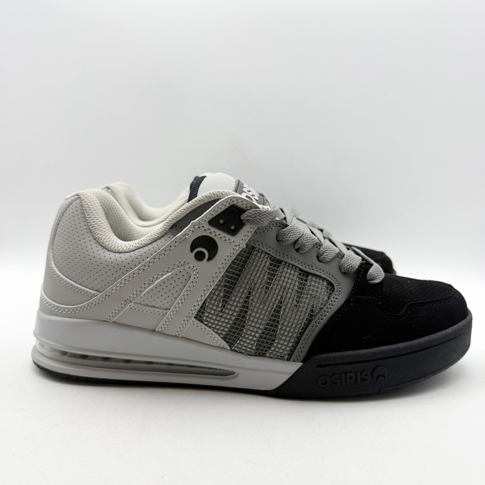 Osiris Mens Pixel Skate Sneakers US 10 EU 43 Grey Black Leather Team NIB