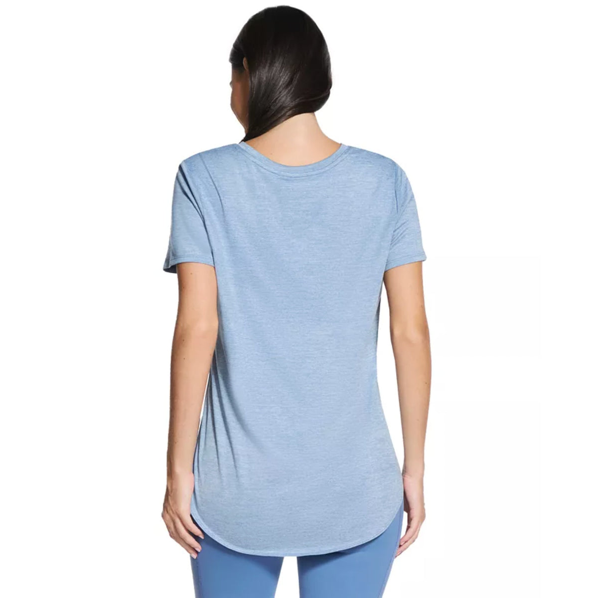 SKECHERS Women's GO DRI Swift Tunic Tee Small Light Blue Short Sleeve NWT