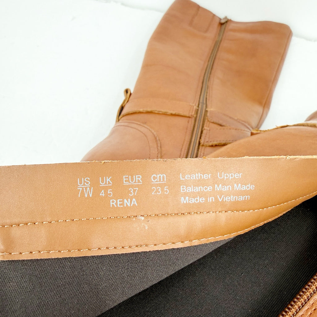 Naturalizer Womens Rena Knee High Boots US 7 Wide EU 37 Brown Leather NIB