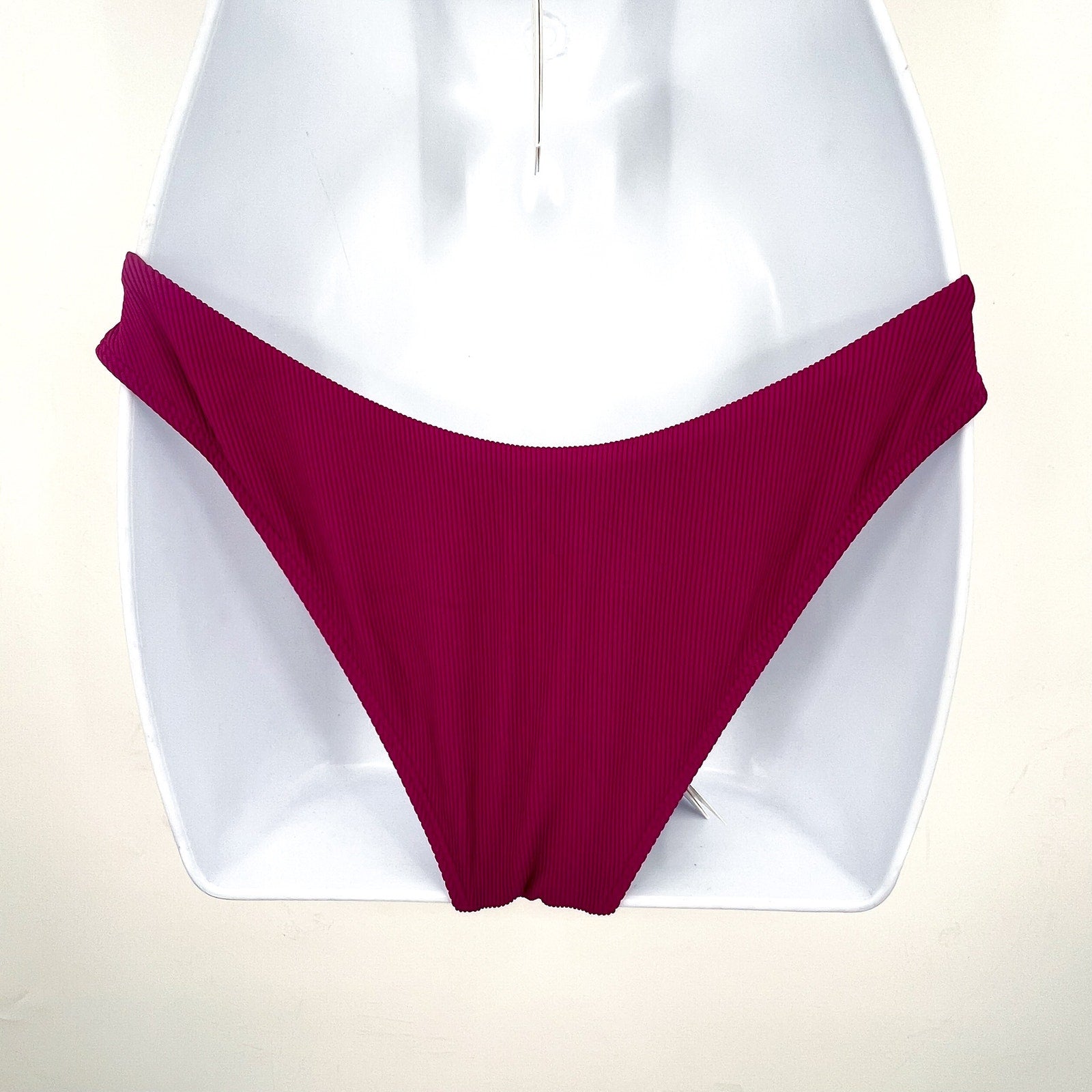 L*SPACE Women's Hailey Top Rocky Bikini Bottom Set Small Berry PINK NWT