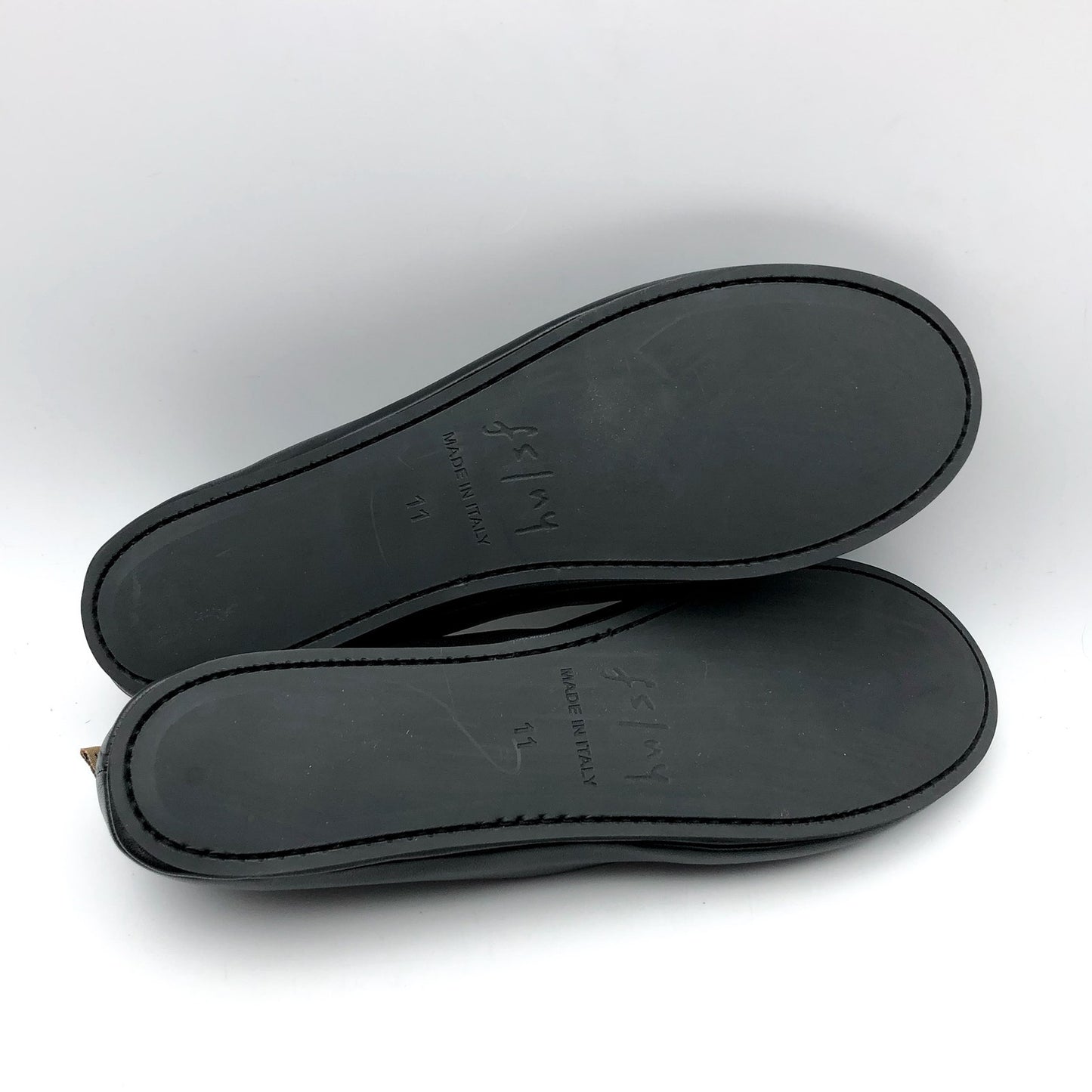 French Sole Womens Sloop Slip On Flats US 11 Black Nappa Leather Slip On NIB