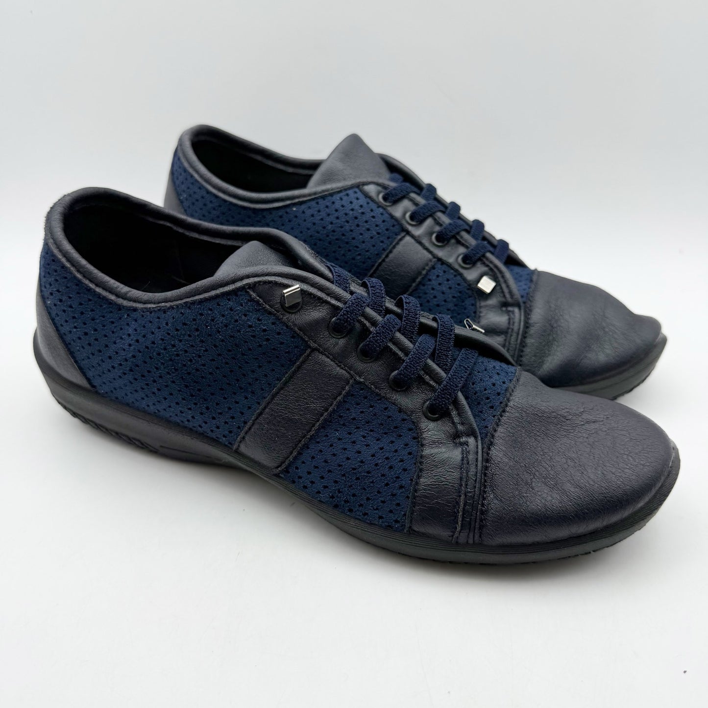 Arcopedico Womens Leta Shoes EU 43 US 12 B Blue Black Lace Up NIB
