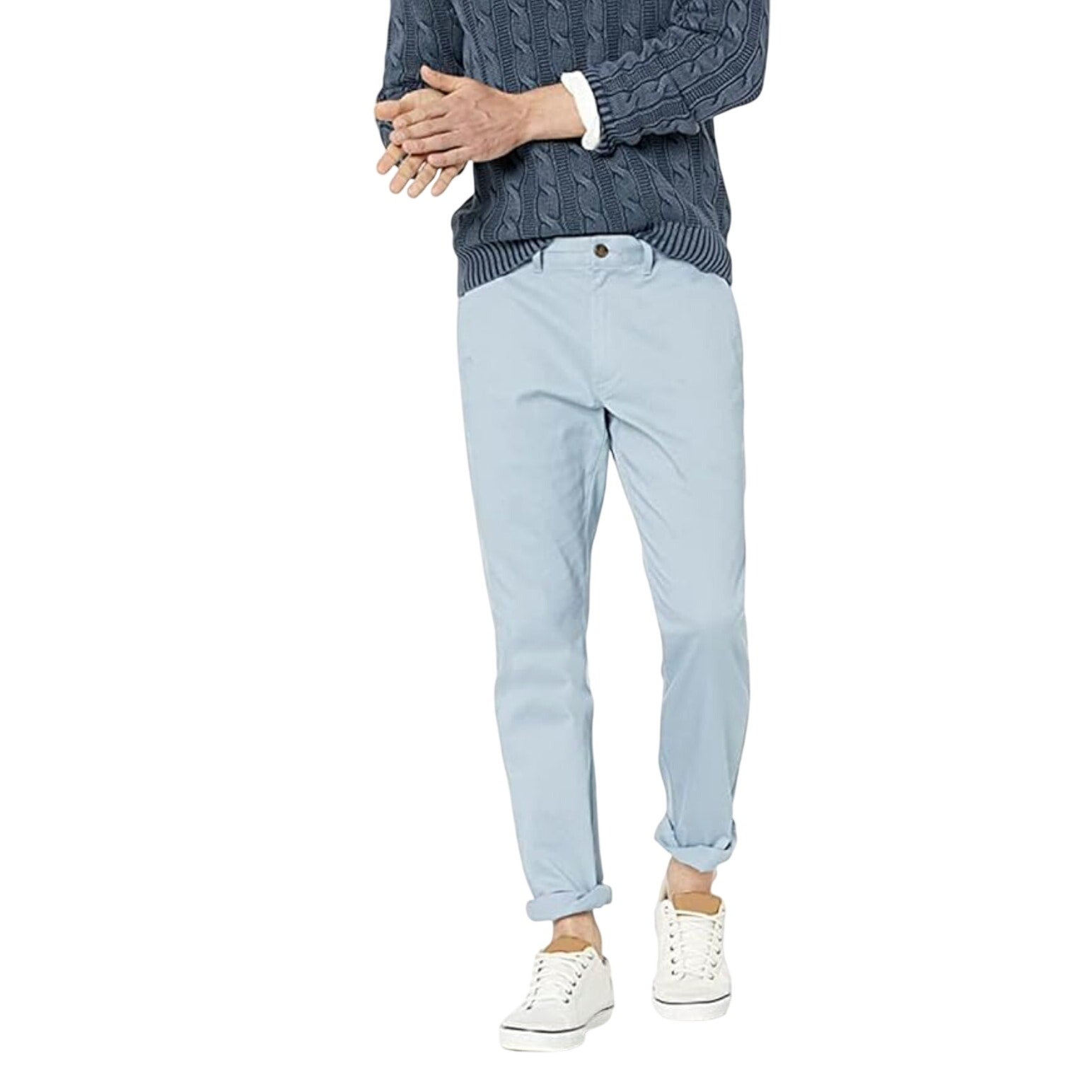J CREW Men's Straight-Fit Flex Chino Pants 34x32 Light Blue BL8901 NWT