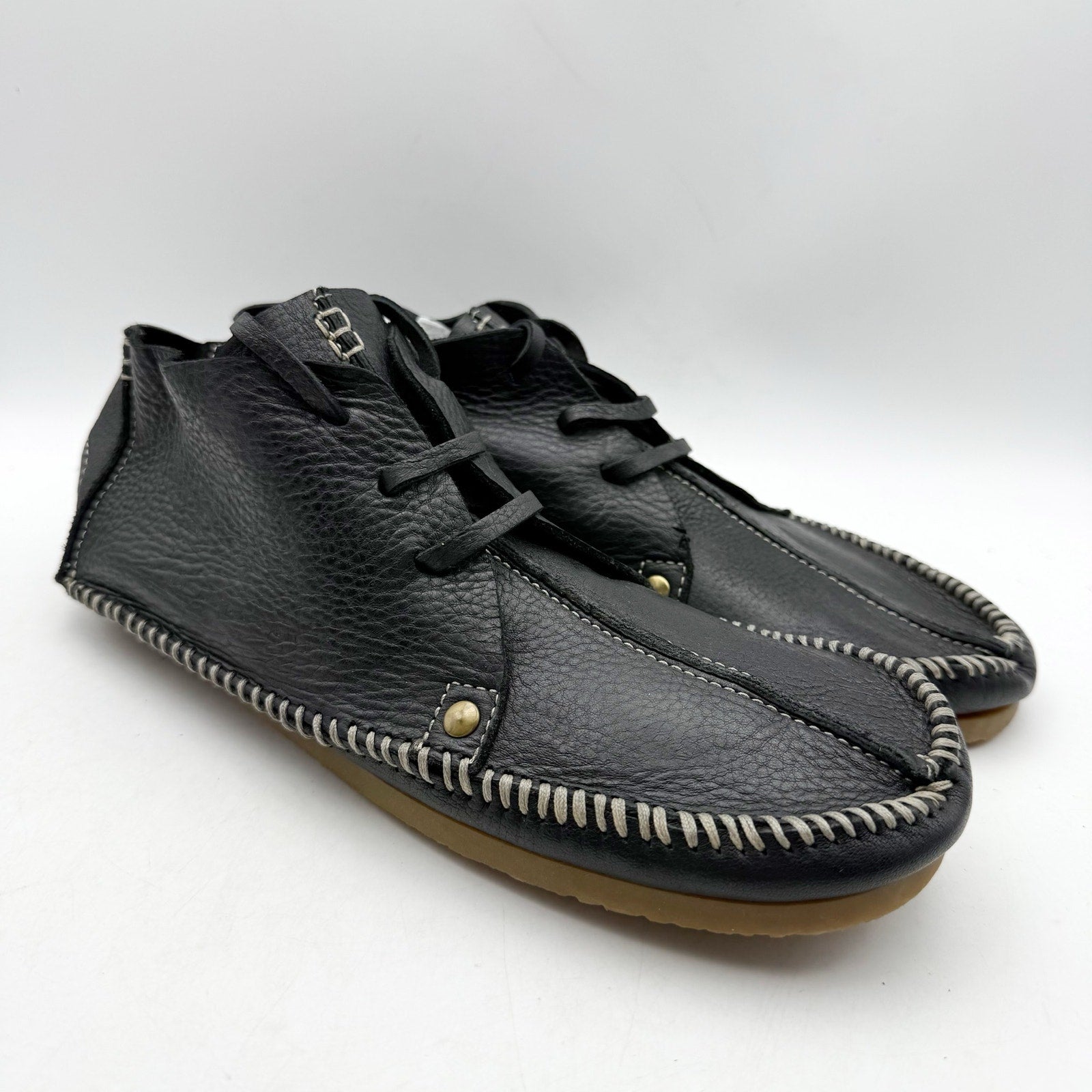 RE/DONE Womens Metal Oxford Shoes EU 40 US 10 Black Leather NWOB