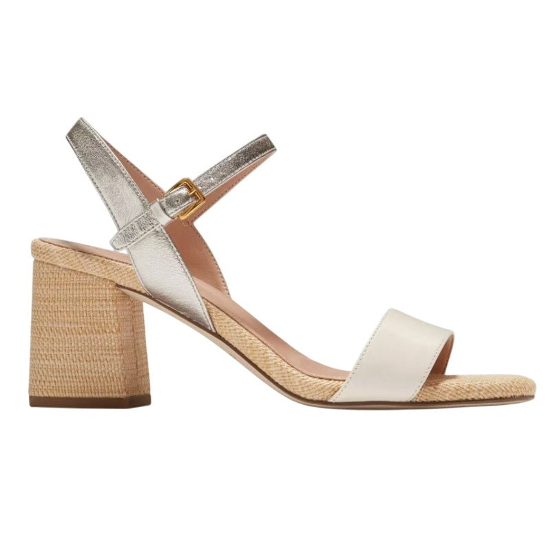 Cole Haan Womens Josie Heeled Sandals US 8.5 B Taupe Cream Suede NWOB