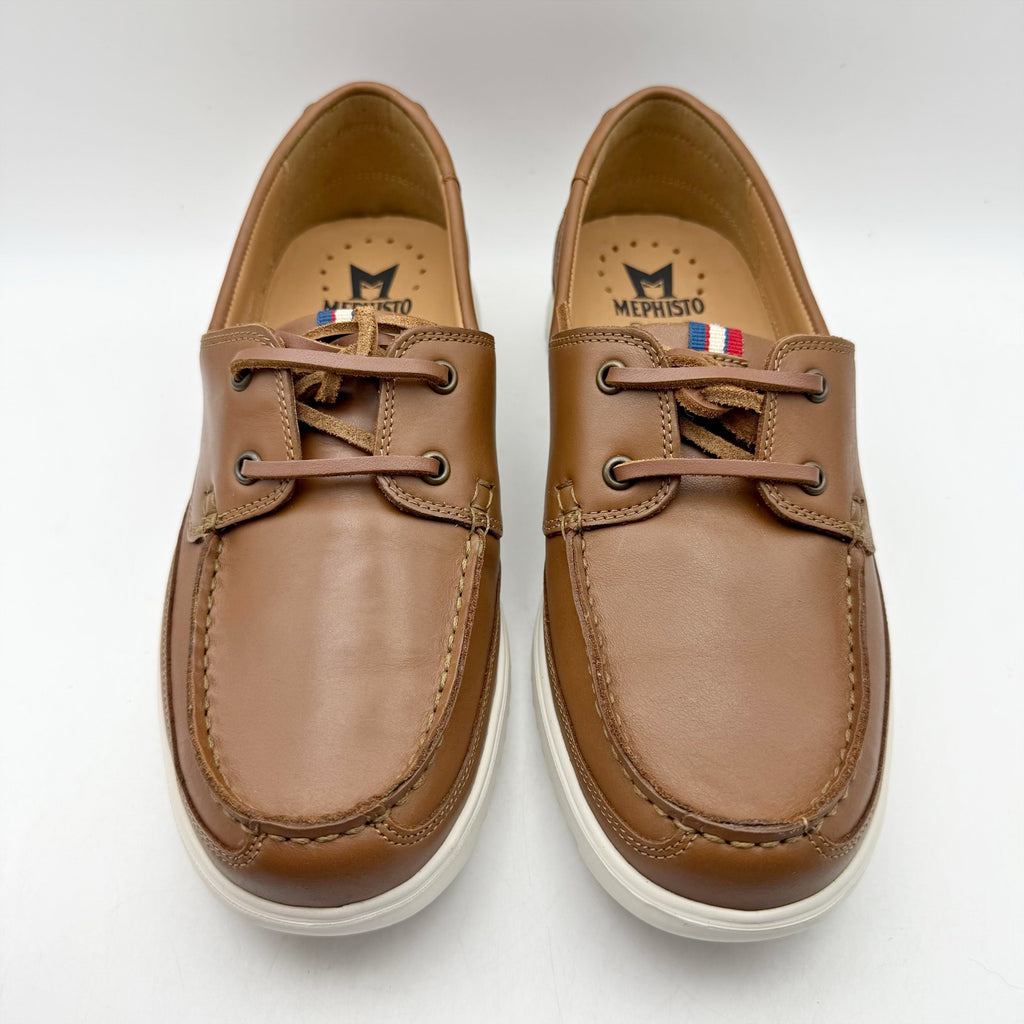 Mephisto Mens Trevis Boat Shoes US 7.5 EU 41.5 Brown Leather NWOB