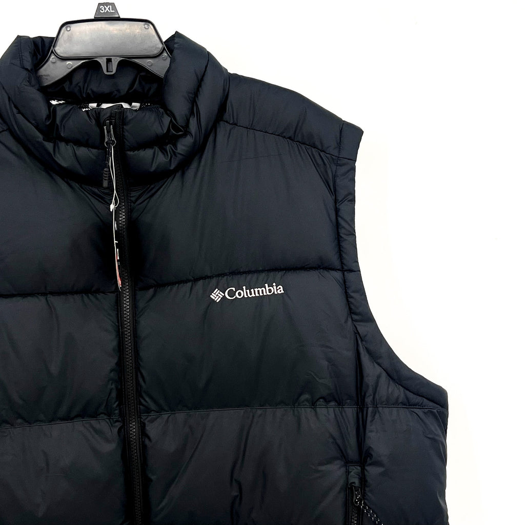 COLUMBIA Men's Pike Lake II Puffer Vest XL Black Insulated Omni-Heat NWT