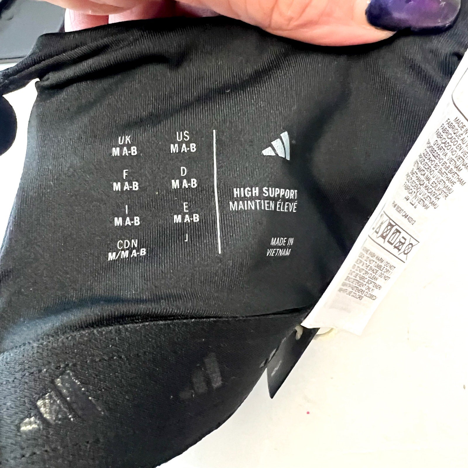 ADIDAS Women's TLRD Impact Training High-Support Bra M A-B Black NWT