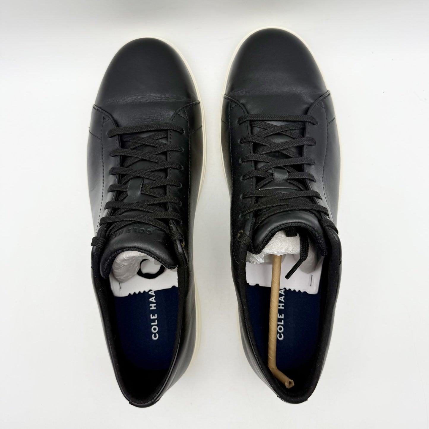 Cole Haan Mens Grand Crosscourt ll Sneakers US 10 M Black White Leather NIB