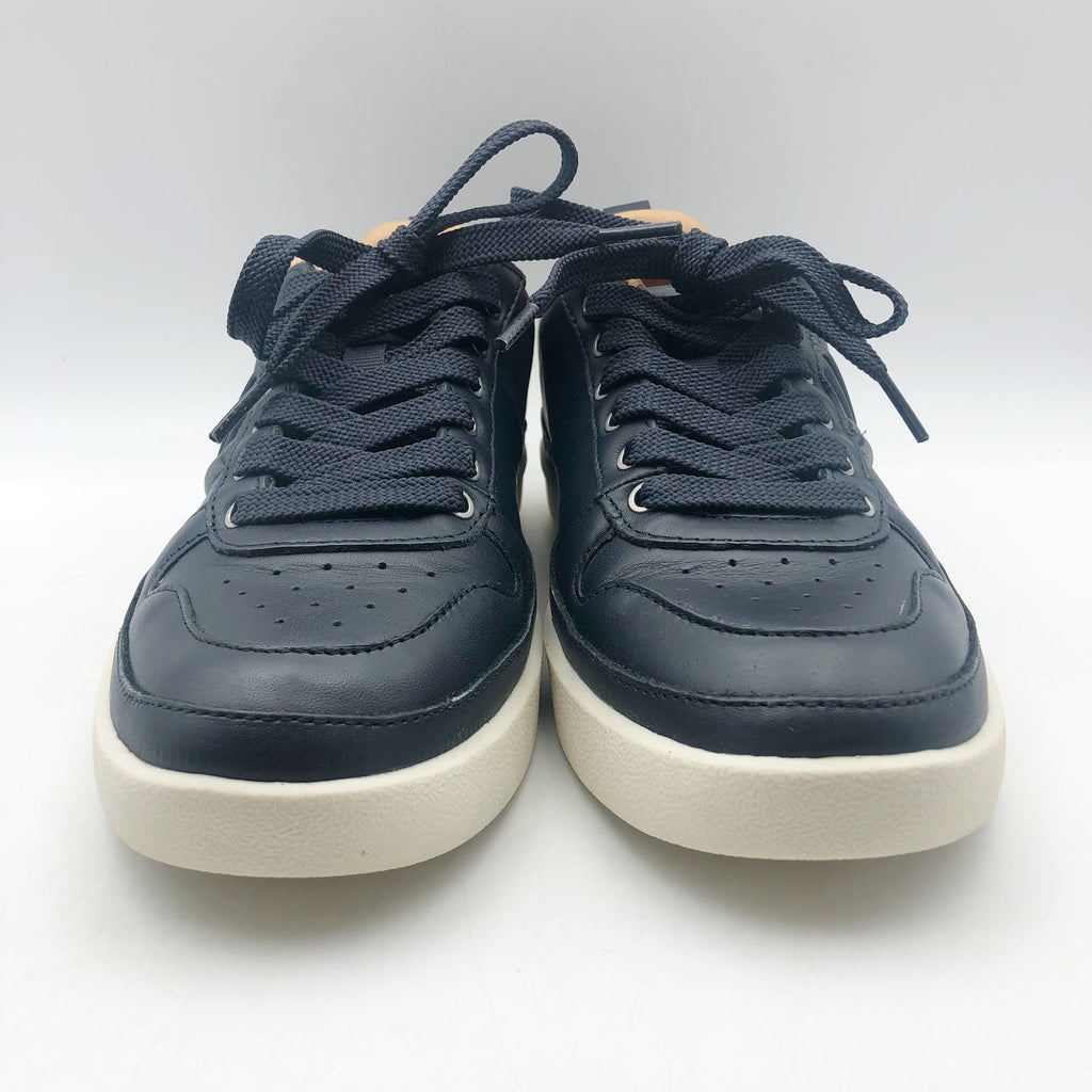 Vionic Womens Elise Casual Sneakers US 6.5 EU 36.5 Navy Blue Leather Low Top NIB