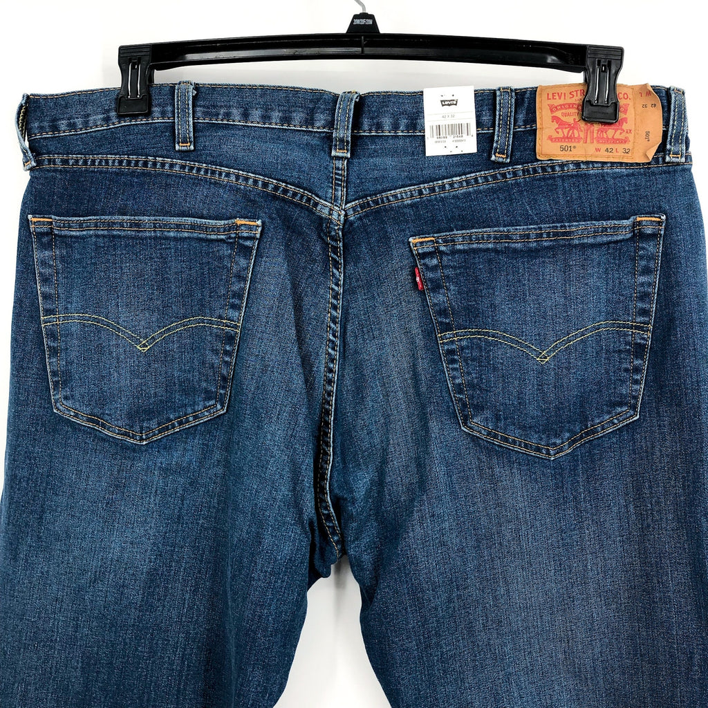 LEVI'S Men's 501 Original Straight Leg Jeans 42x32 Medium Wash NWT 00501-3333