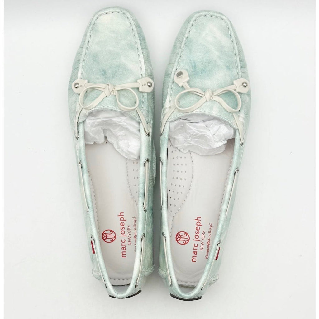 Marc Joseph NY Womens Cypress Hill Loafers Size 8.5 Green Mint Leather NWOB