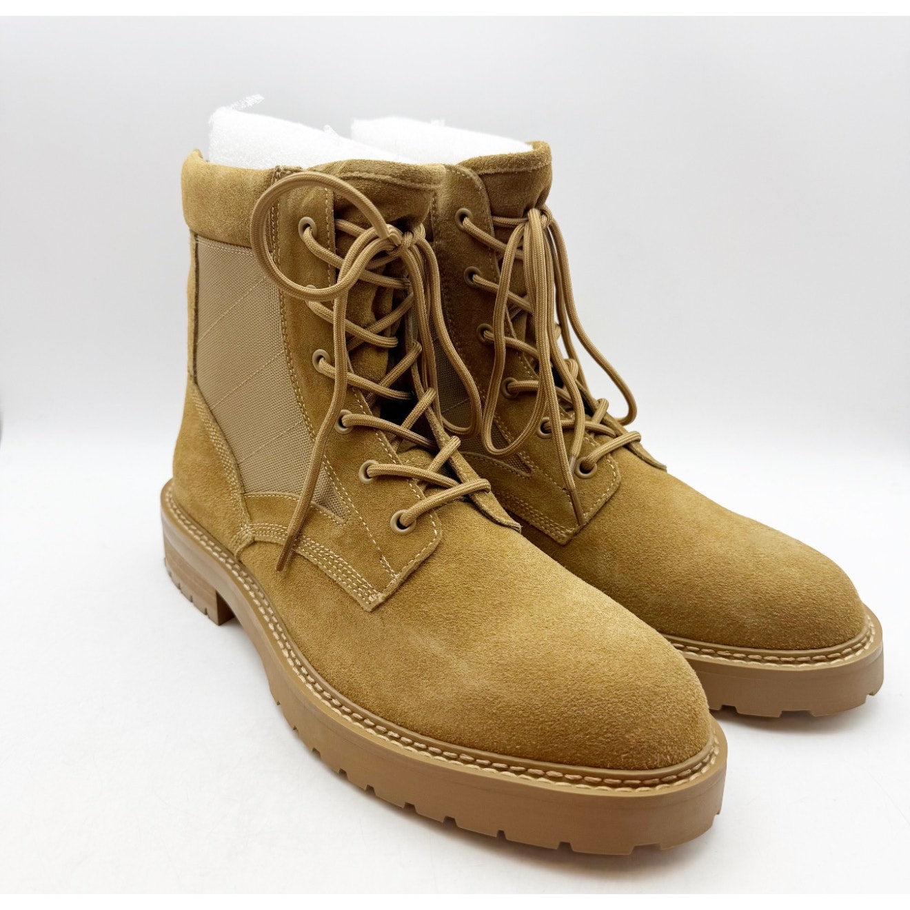 Saint Morta Mens Legion Ankle Combat Boots Size 8 EU 42 Camel Tan Suede NIB