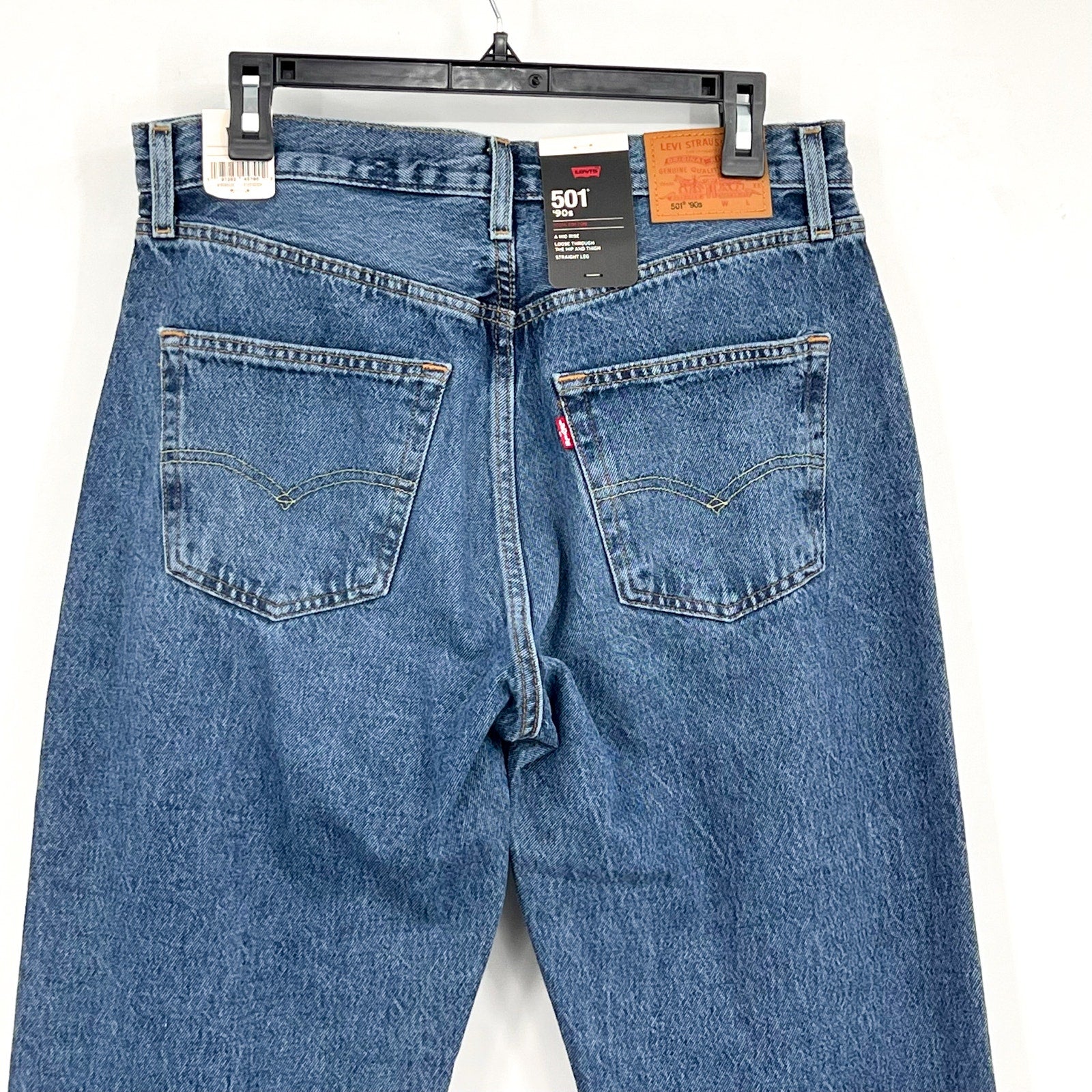 LEVI'S Womens 501 90s Straight Jean 30x30 10 Not My News Channel A19590033 NWT