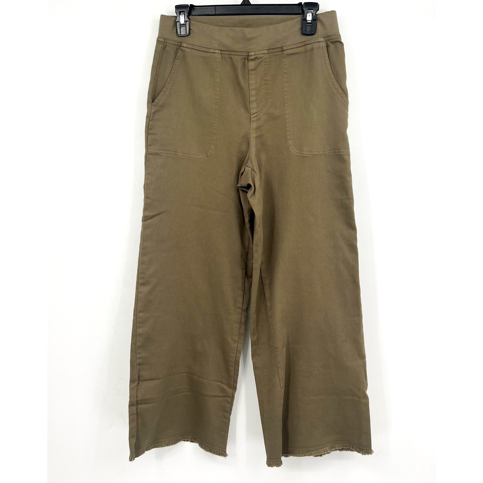 XCVI Women's Atlas Flared Leg Pants Small Tan Demitasse Pull-On Stretch NWT