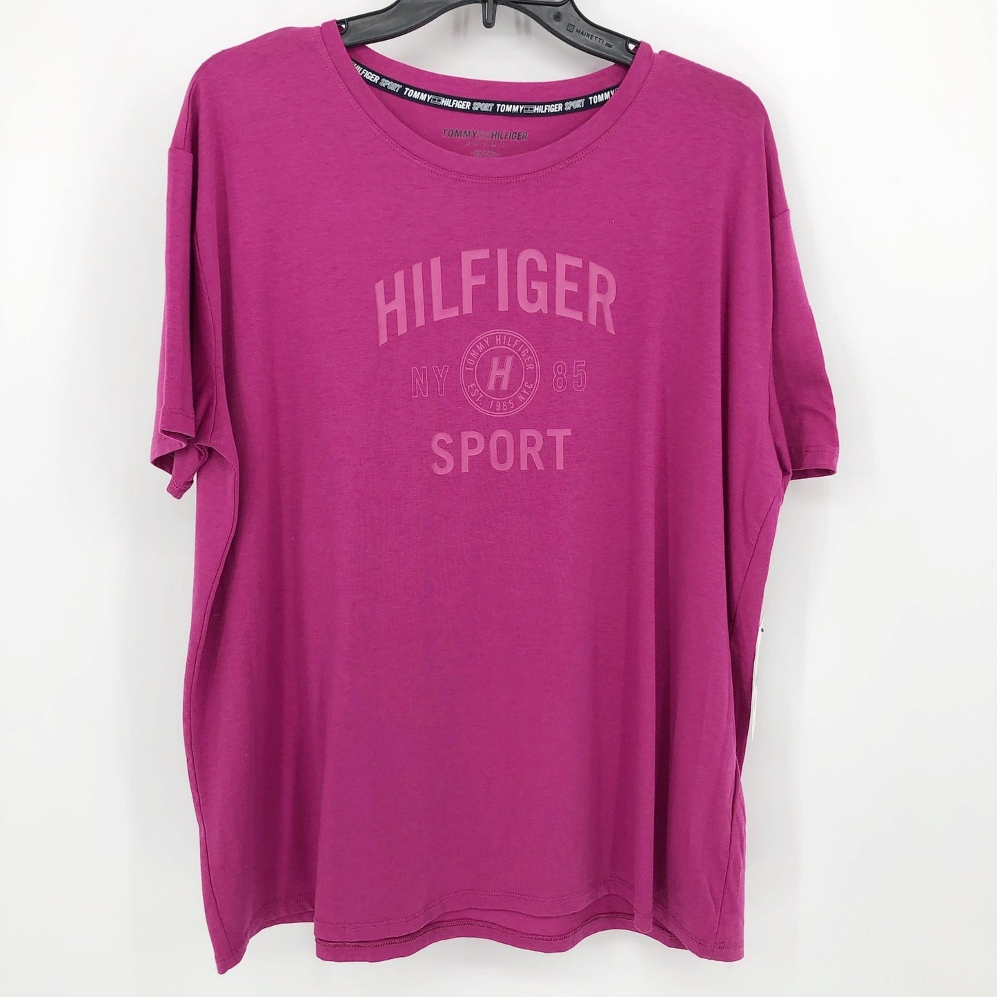 TOMMY HILFIGER SPORT Performance Graphic T-Shirt Small Pink Short Sleeve NWT