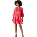TOMMY BAHAMA Clip Embroidered Coverup Dress XS Pink Coral Cost Cotton NWT