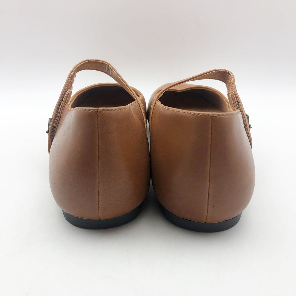 Vionic Womens Alameda Mary Jane Flats Size 9M EU 40 Brown Leather NIB