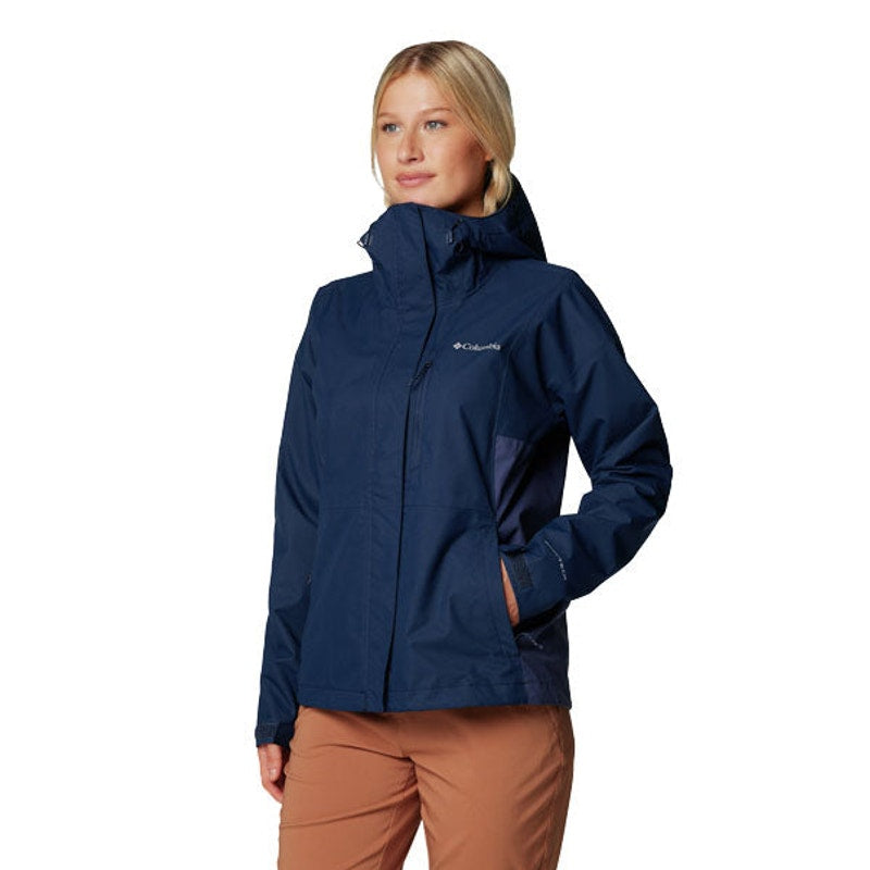 COLUMBIA Women's Hikebound II Rain Jacket XXL Navy Blue Waterproof NWT