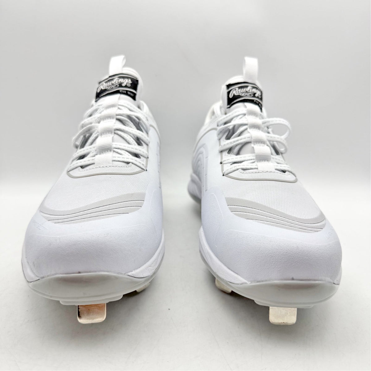 Rawlings Mens Bullpen Low Baseball Cleats Size 13 White Gray Metal NWOB