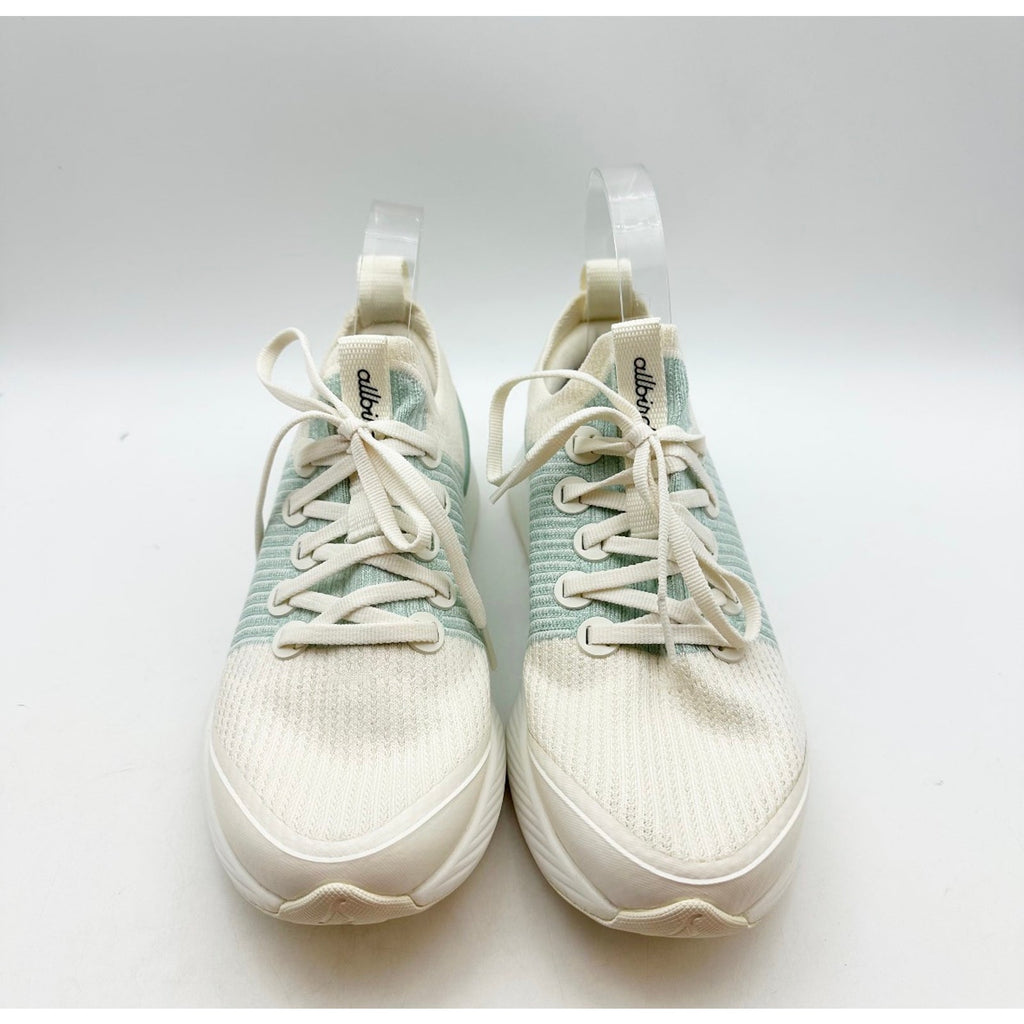 ALLBIRDS Womens Tree Glider Athletic Shoes Size 8 EU 38 White Green NIB