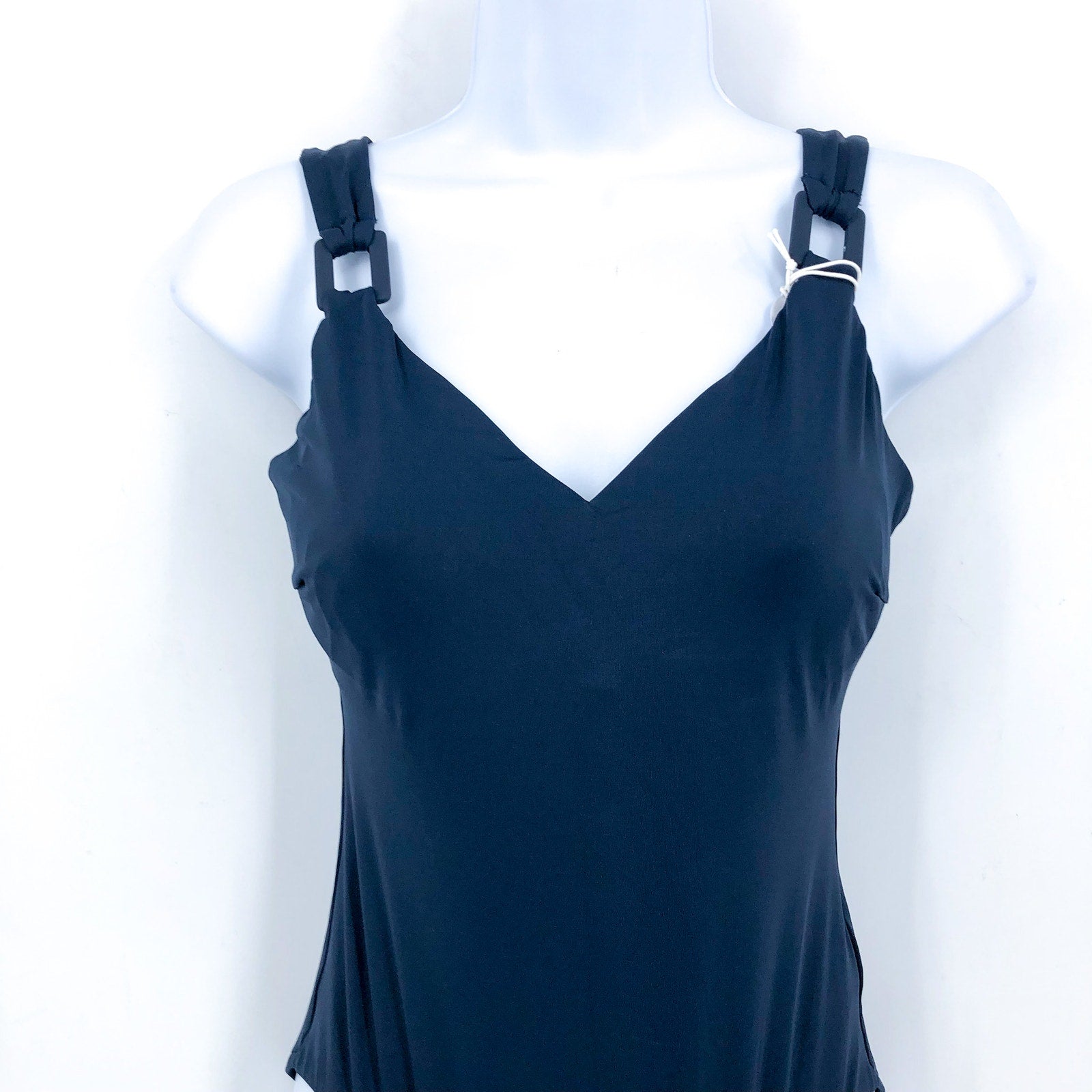 SEAFOLLY Collective One Piece Swimsuit Size 4 DD Blue True Navy Ring Detail NWT