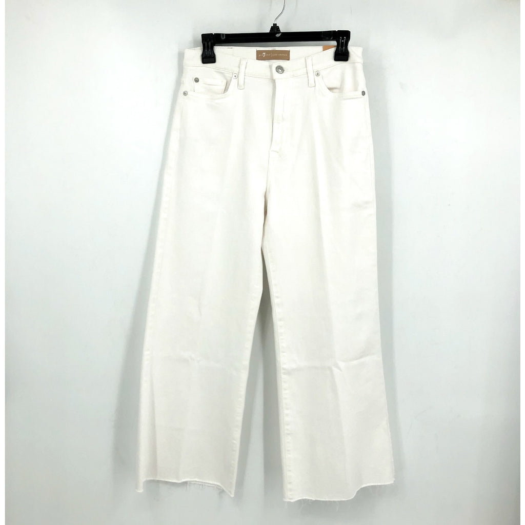 7 FOR ALL MANKIND Womens Crop Joe Jeans Size 29 US 8 White Ultra High-Rise NWT