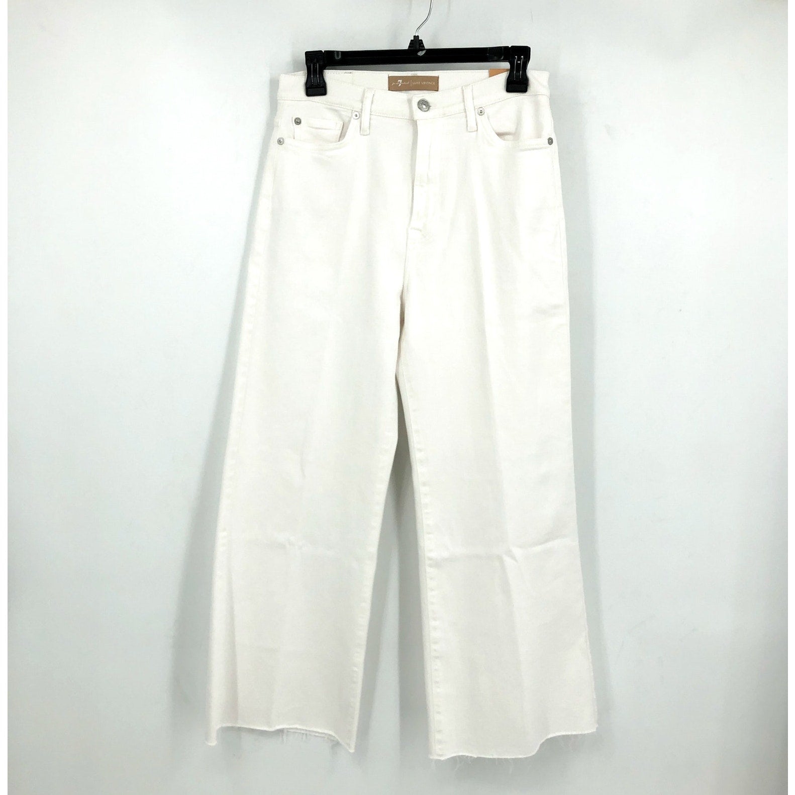 7 FOR ALL MANKIND Womens Crop Joe Jeans Size 29 US 8 White Ultra High-Rise NWT