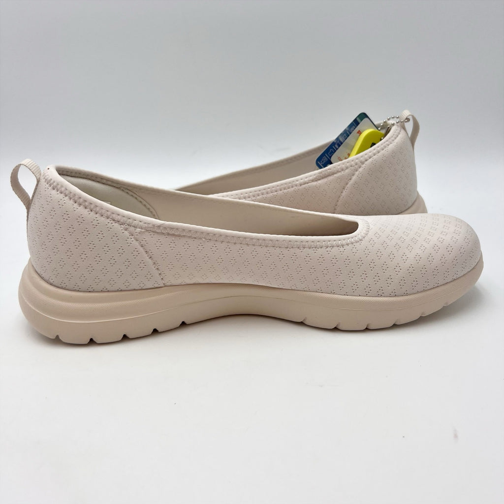 Skechers Womens On The Go Flex Sienna Flat Shoes Size 9 Natural Cream NIB