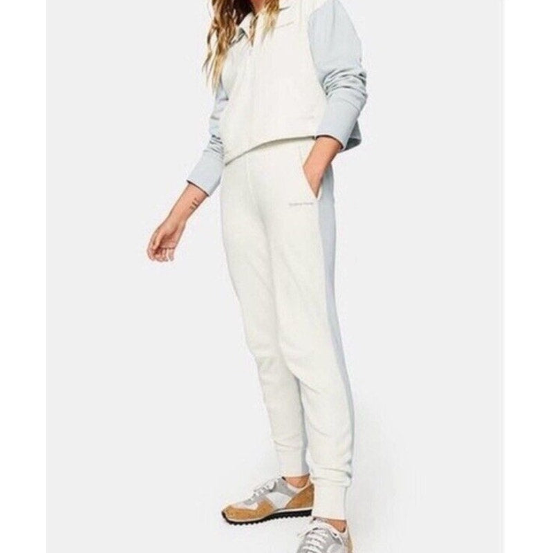 OUTDOOR VOICES Women's Soft Cotton Jogger XS White Grey Dove/Bone Pants NWT