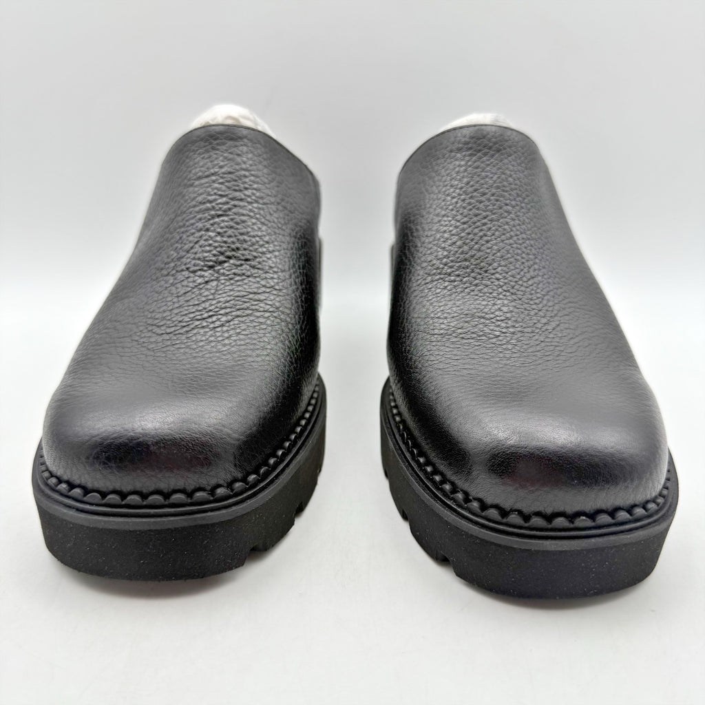 Vionic Womens Fairfax Clogs US 11M EU 42 Black Leather Slip On NIB