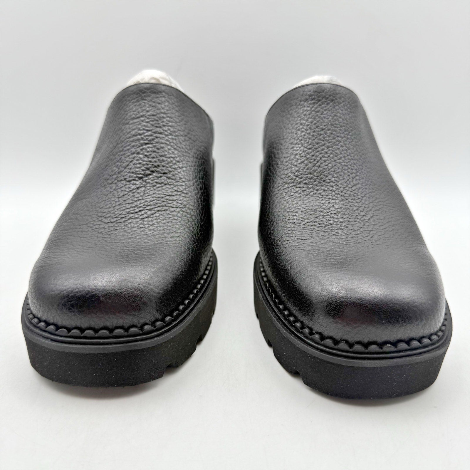 Vionic Womens Fairfax Clogs US 11M EU 42 Black Leather Slip On NIB