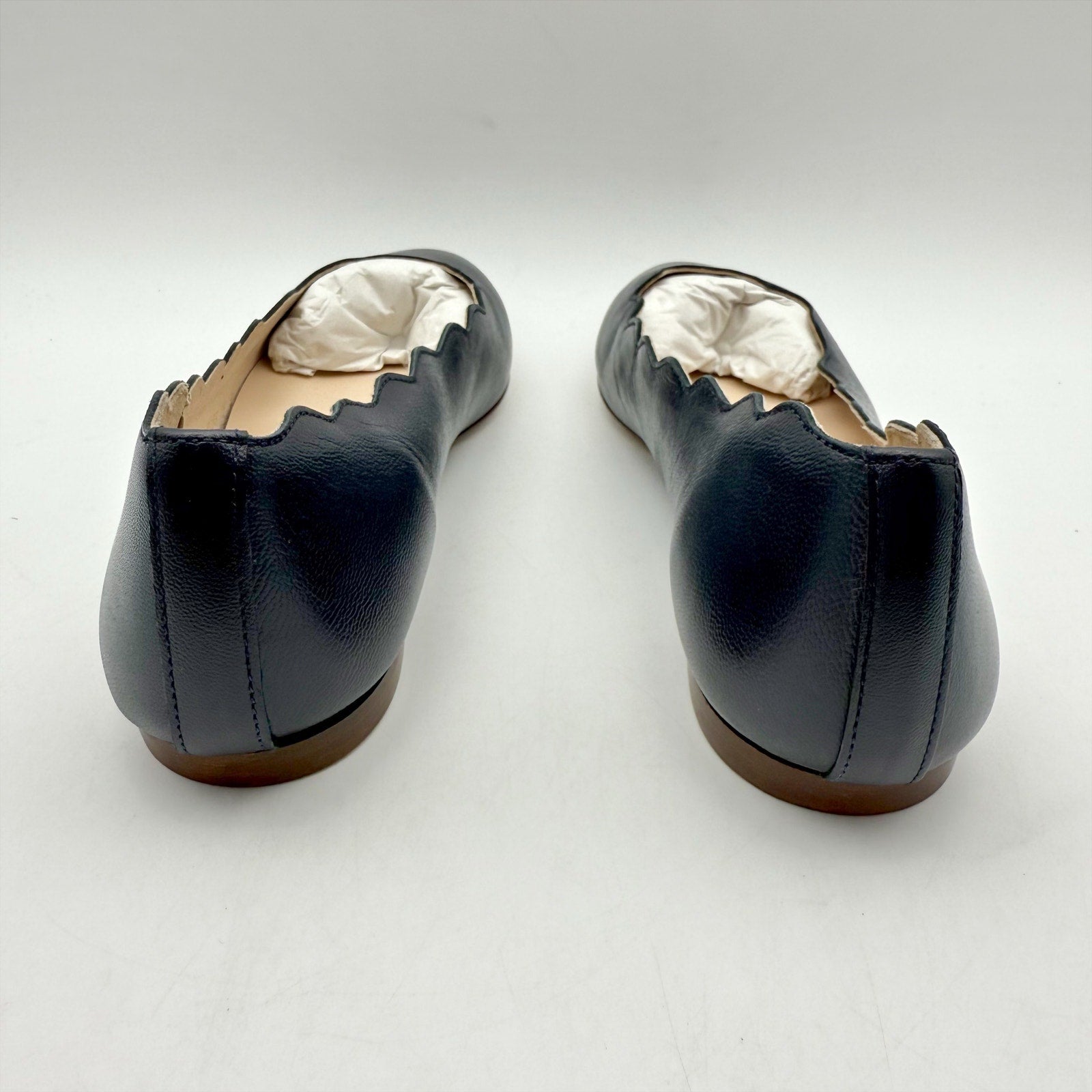 French Sole FS/NY Womens Jigsaw Flats US 5 EU 35.5 Navy Nappa Leather