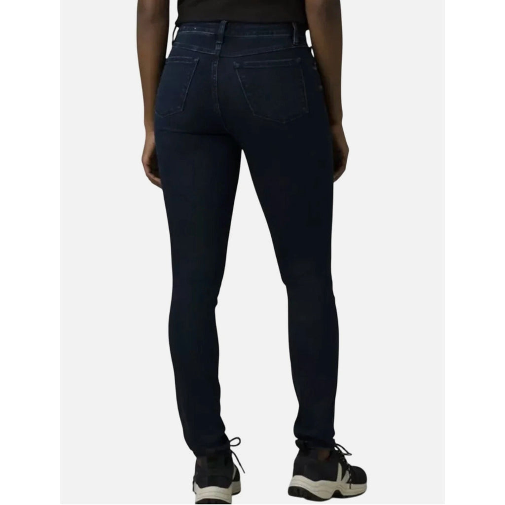 Prana Womens Sienna Skinny Jeans 28x31 US 6 Deep Blue Stretch Denim Mid Rise NWT