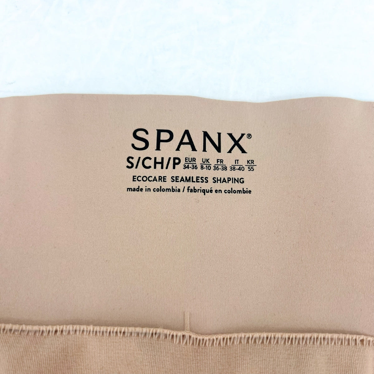 SPANX Women's EcoCare Seamless Shaping Thong Small Toasted Oatmeal 40048R NWT