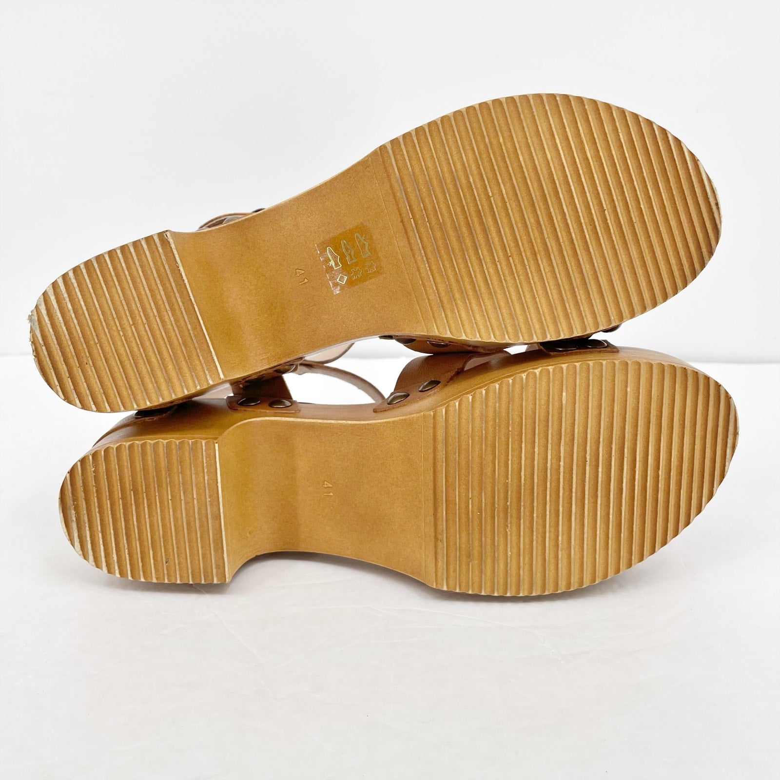 Eric Michael Womens Brooke Sandals EU 41 US 10-11M Brown Leather NIB