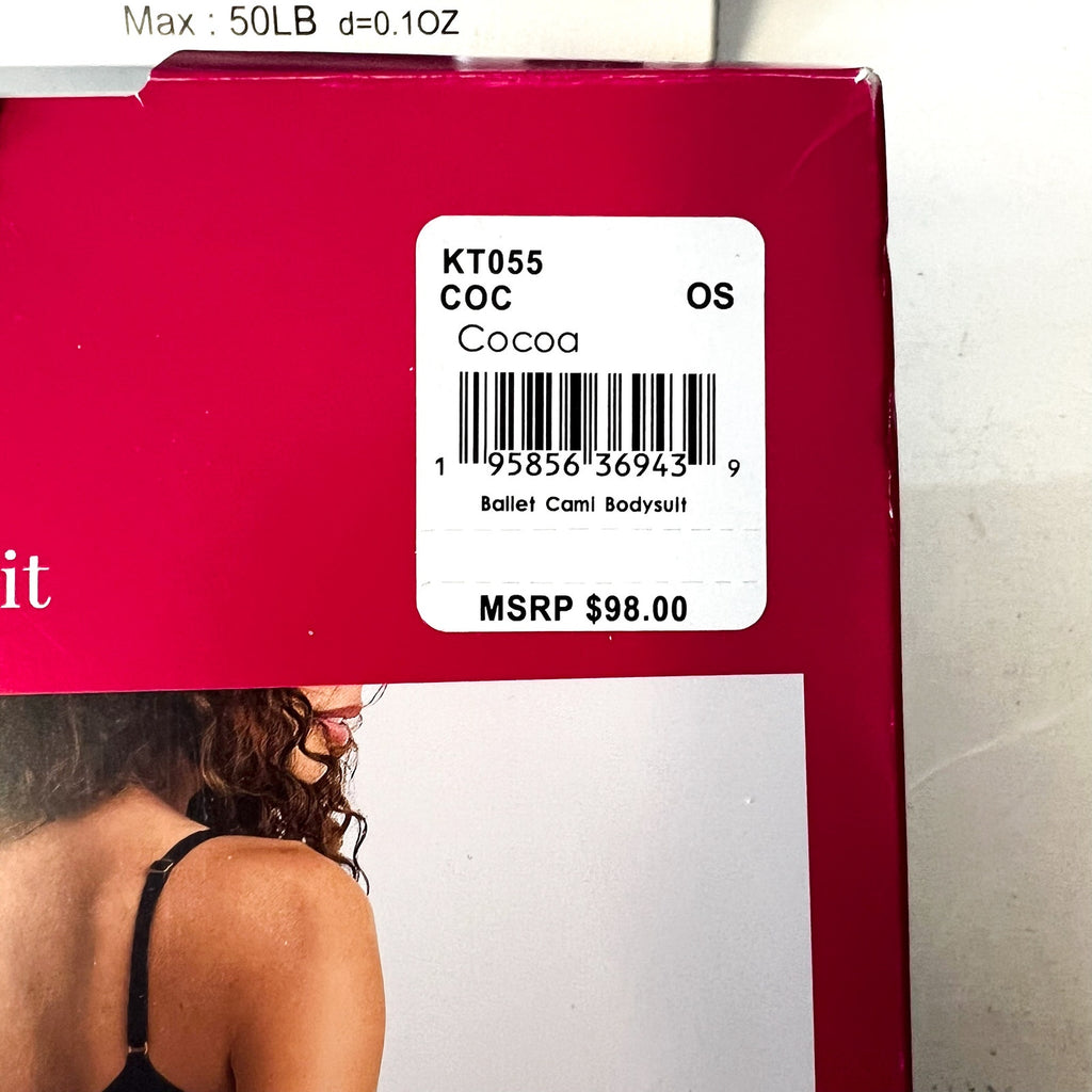 COMMANDO Women's Ballet Cami Thong Bodysuit One Size Brown Cocoa Scoop Neck NWT