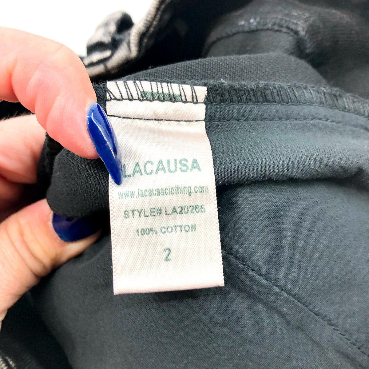 LACAUSA Women's Aiden Trouser Jeans Size 2 Black Mineral Wash Mid Rise NWT