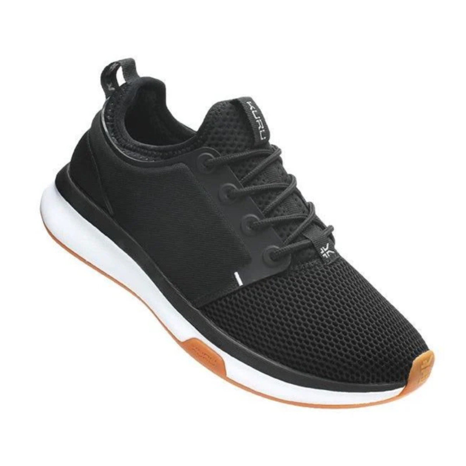 KURU Womens ATOM Athletic Sneaker Size 12 EU 44 Jet Black White Gum NIB