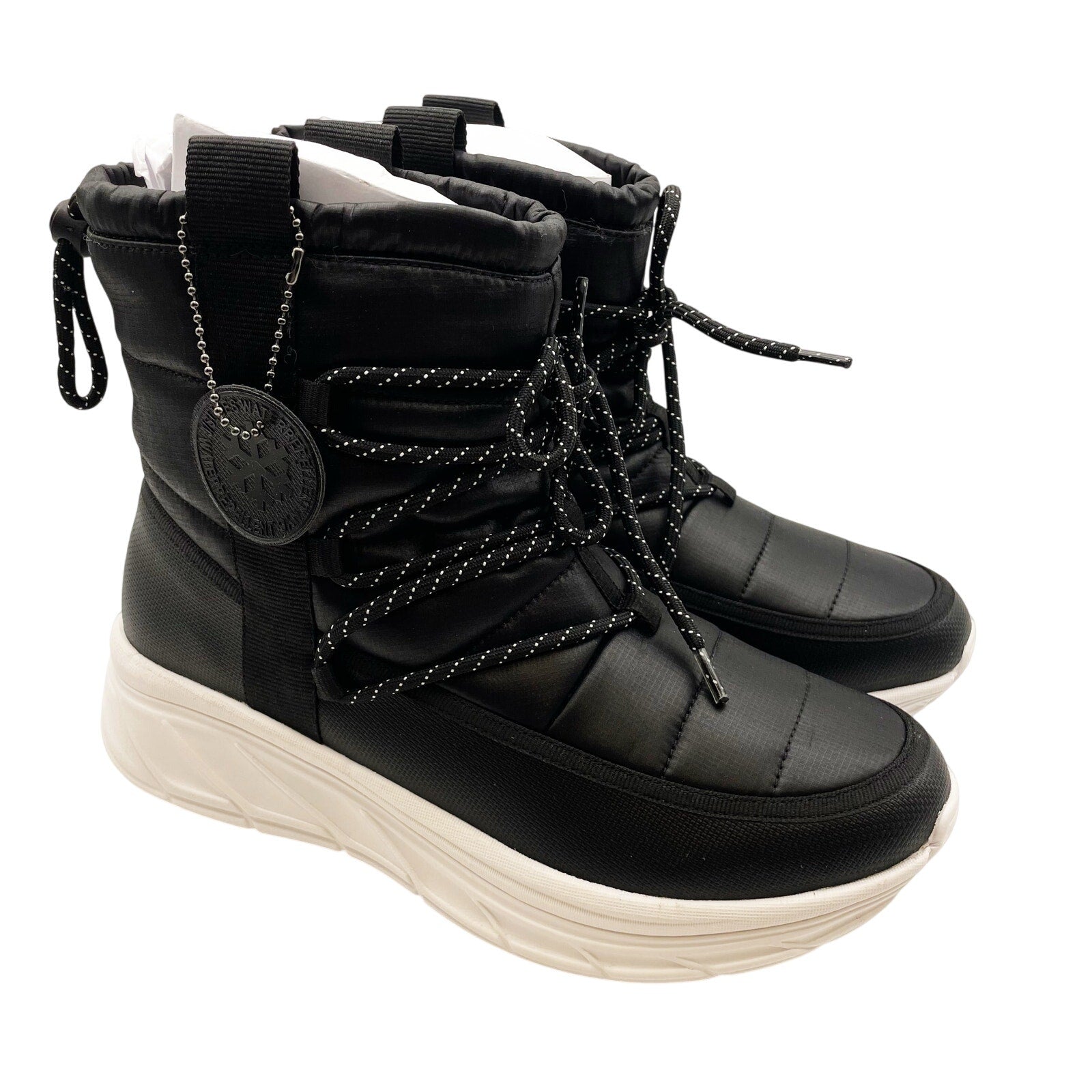 J/Slides Womens Nylon Will Boots Size 8 Black Outdoor Winter & Snow NIB