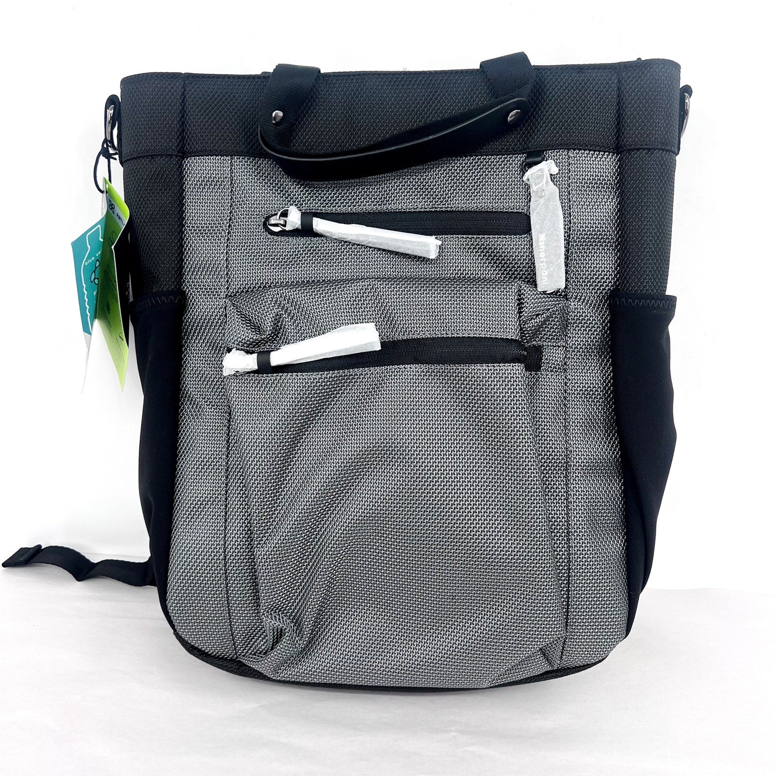 SHERPANI Soleil Anti-theft Convertible Backpack Tote Granite Gray Black RFID NWT