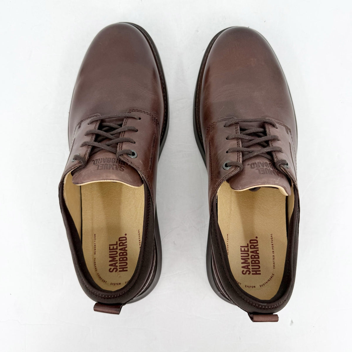 Samuel Hubbard Mens Rafael Lace Up Sneakers Size 11 XWide Brown Leather NWOB