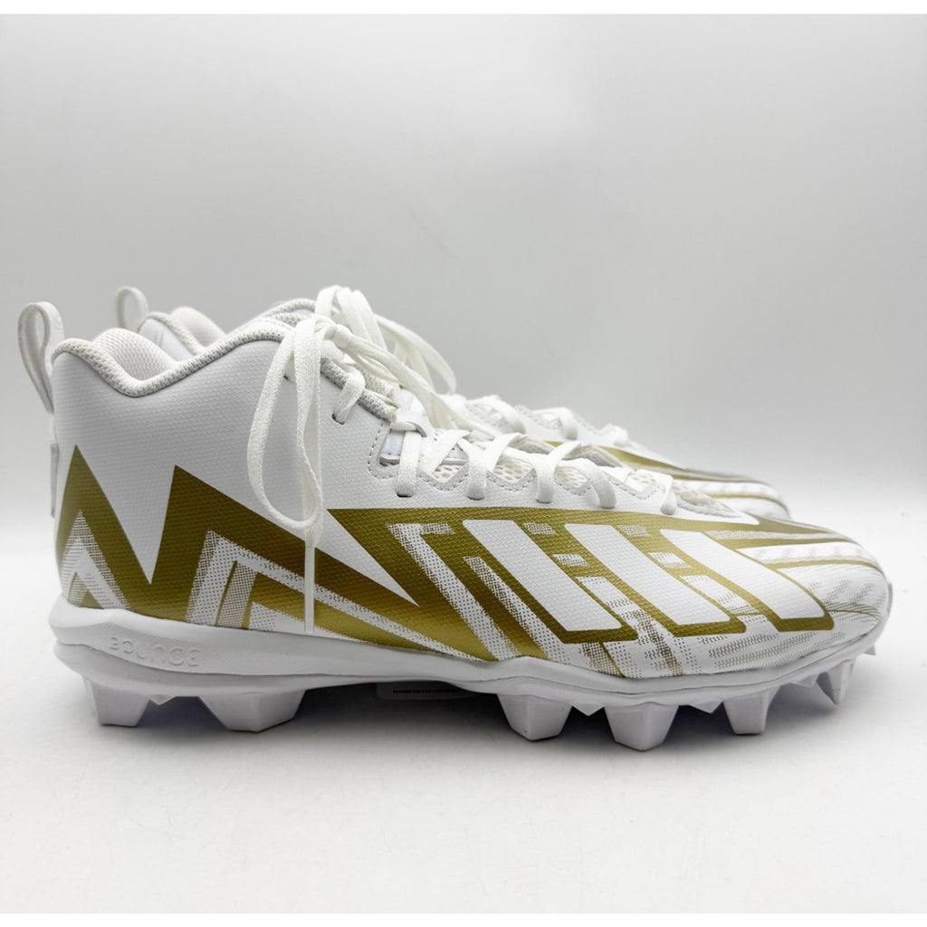 Adidas Men's Freak Spark MD 23 Football Cleats Size 11 White Gold Athletic NWOB