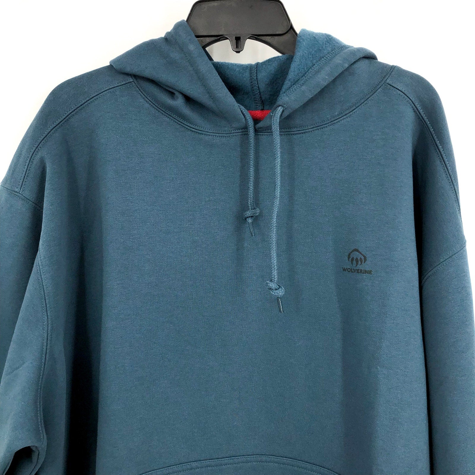 WOLVERINE Men's Midweight Graphic Hoodie XXL Dusk Blue Sleeve Logo Shirt NWT