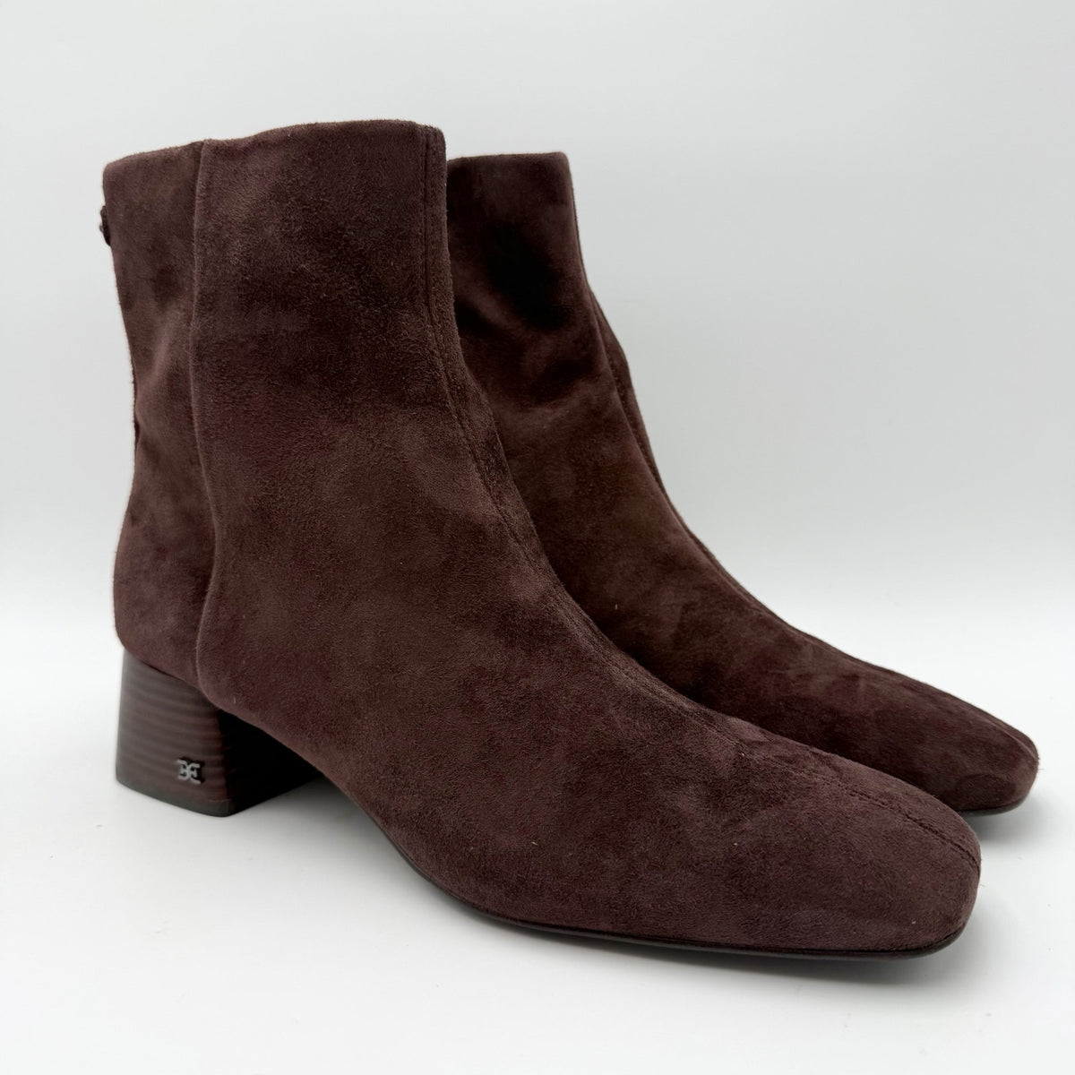 Sam Edelman Womens Paige Ankle Boots Size 11 M Dark Brown Suede NWOB