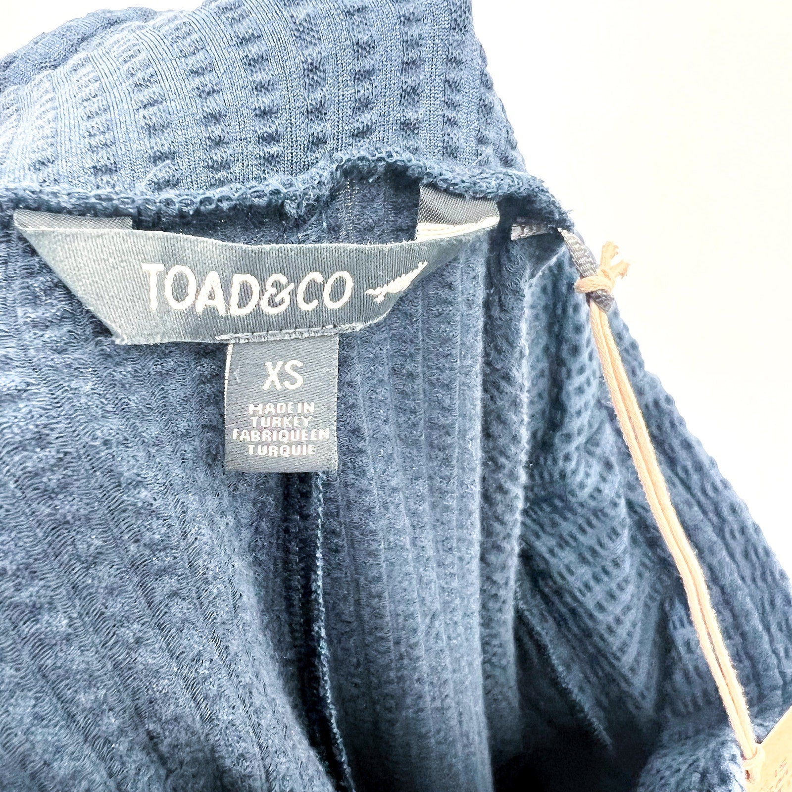 TOAD & CO Women's Chaka Wide Leg Pants XS Blue Midnight Texture Ankle NWT
