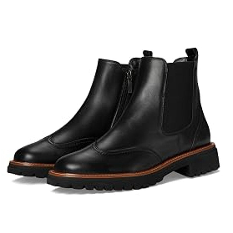Paul Green Womens Watson Chelsea Ankle Boot US 8.5 Black Leather Waterproof NWT