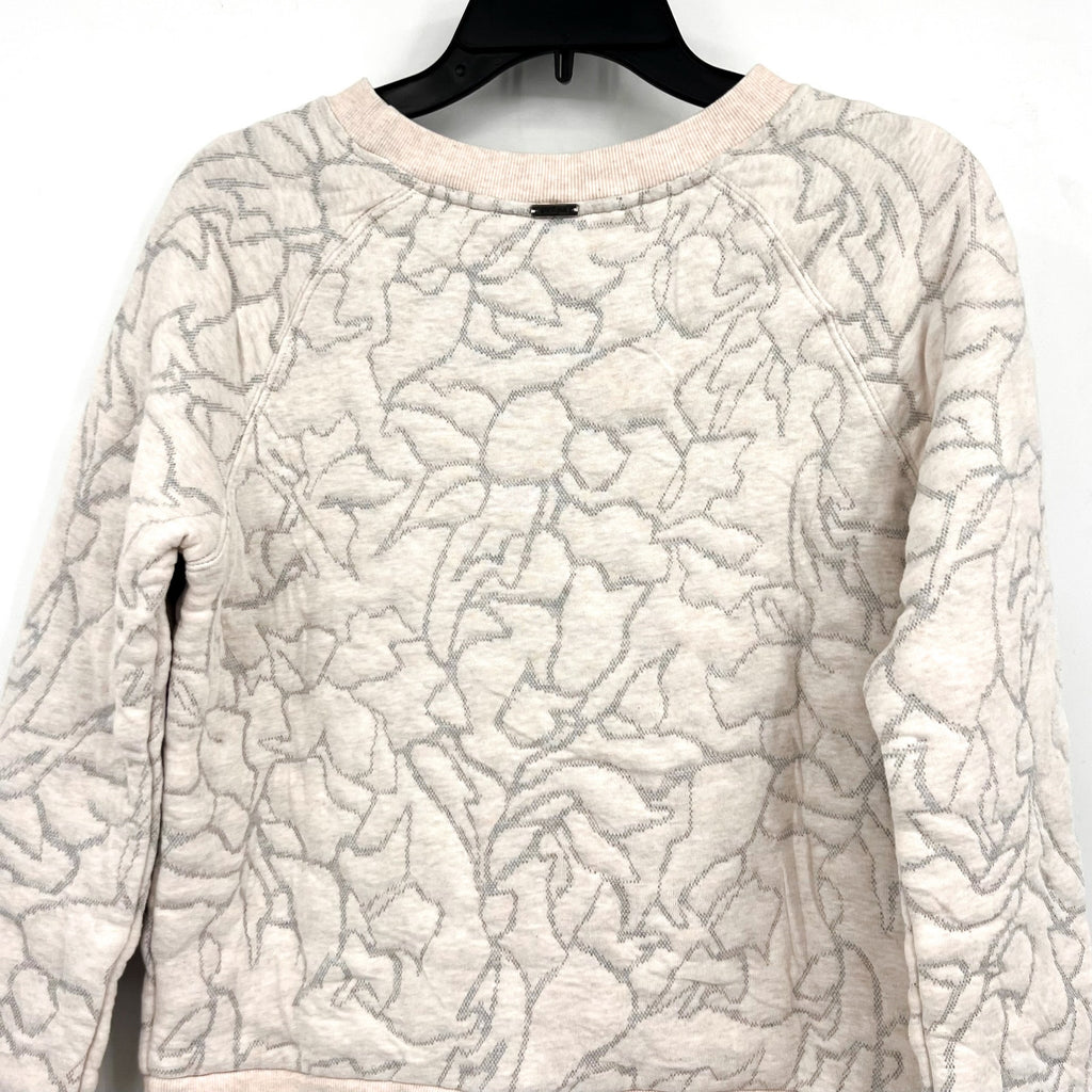 PRANA Women's Carin Pullover Sweatshirt Small Soft White Jacquard Knit NWT